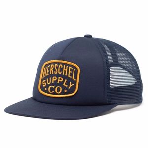 NWT Herschel Navy Patch Whaler Mesh Snapback Cap
